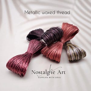 0,8mm Waxed Macrame Knotting Thread, Strong Shiny Polyester Cord for Jewelry, Beading and Leather Stitching, 4 colors Set image 8