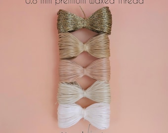 Premium Macrame Thread, Waxed Cord, Macrame Supplies 0.8mm