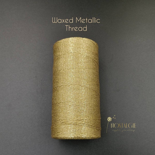 Macrame Waxed Metallic Thread 500 m. Spool