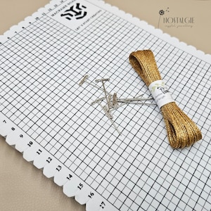 Macrame Board, Kit with 20 T Pins, Board, and 20m. Cord