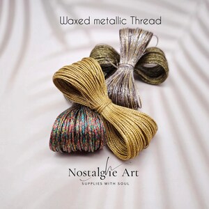 0,8mm Waxed Macrame Knotting Thread, Strong Shiny Polyester Cord for Jewelry, Beading and Leather Stitching, 4 colors Set image 4