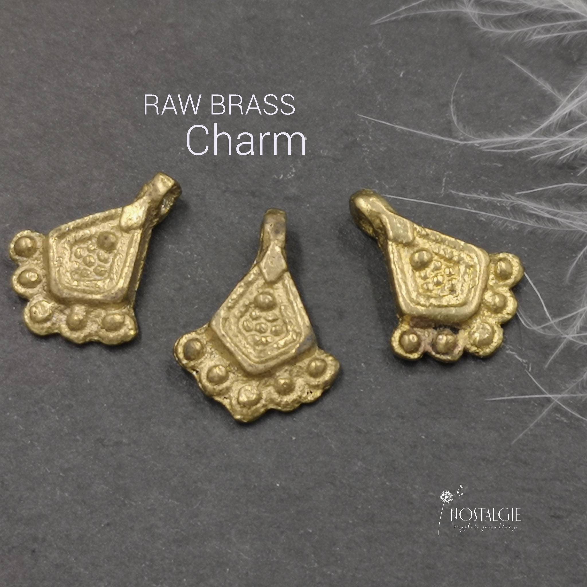 Brass Charm Ethnic Charm Brass Beads India Pendant Etsy