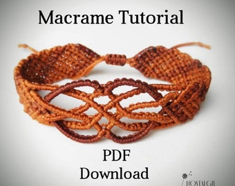 Macrame Tutorial/Kit Mens Celtic Bracelet, PDF