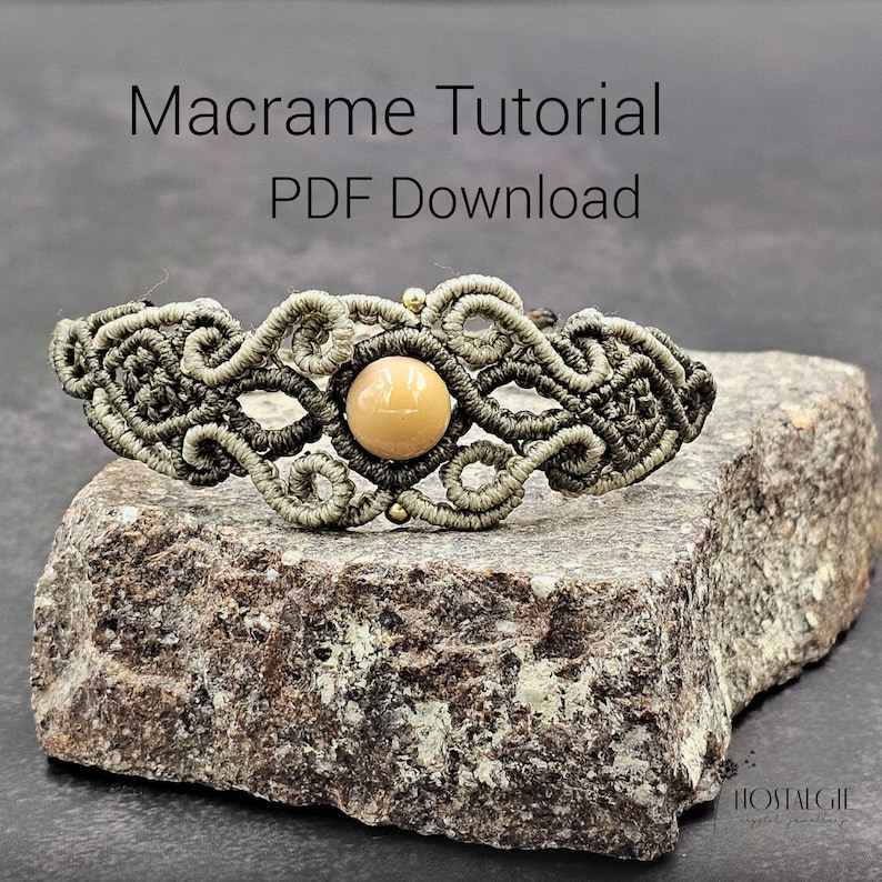 Macrame Bracelet Tutorial, Macrame PDF Download Tutorial Fiora image 3