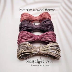 0,8mm Waxed Macrame Knotting Thread, Strong Shiny Polyester Cord for Jewelry, Beading and Leather Stitching, 4 colors Set image 7