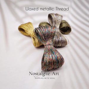0,8mm Waxed Macrame Knotting Thread, Strong Shiny Polyester Cord for Jewelry, Beading and Leather Stitching, 4 colors Set image 6