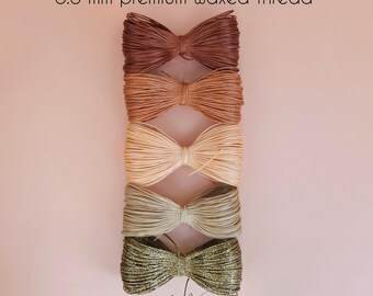 Premium Macrame Thread, Waxed Cord, Macrame Supplies 0.8mm