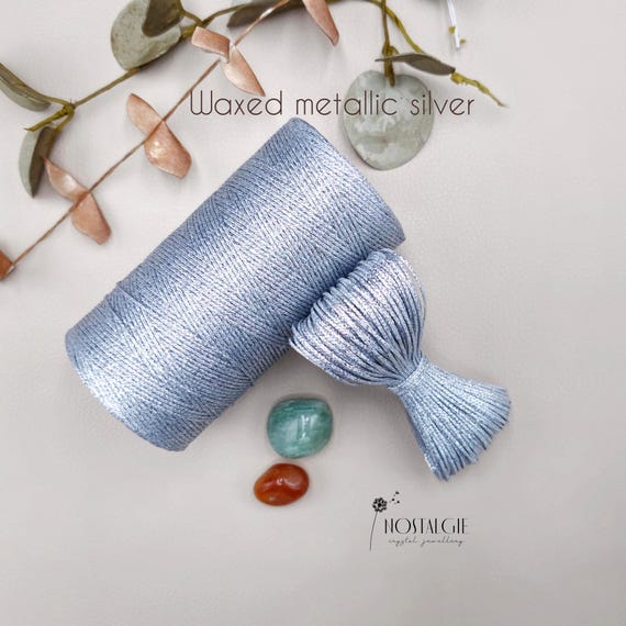 80m Roll Braided Waxed Polyester Cord – 0.8mm, Korean, For Beading & Craft Thread