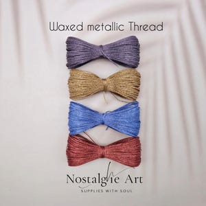 Ensemble de fils métalliques cirés — 4 couleurs, fil polyester brillant de 0,8 mm pour macramé, perles, maroquinerie et bijoux, 40 m ou 80 m