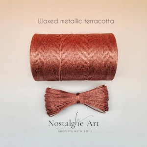 Hilo de poliéster metálico encerado de 0,8 mm para macramé, hilo de joyería fuerte y brillante, cordón suave para encuadernación y costura de cuero a mano.