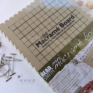 Macrame Board, Kit with 20 T Pins, Board, and 20m. Cord