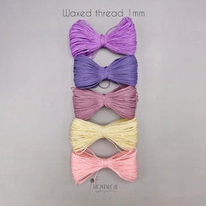 Macrame Thread, Waxed Cord, Macrame Supplies, 1mm