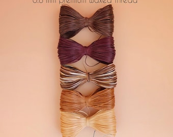 Premium Macrame Thread, Waxed Polyester Cord 0.8mm