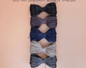 Premium Macrame Thread, Waxed Cord, Macrame Supplies 0.8mm