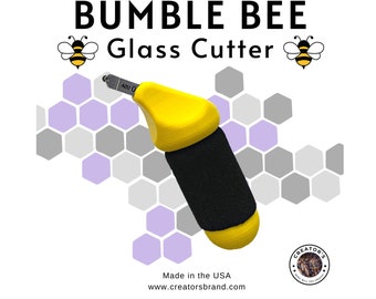4.25" BUMBLE BEE Handheld Glass Cutter with Csg-10, Docking Station, and oil well. Made in the USA