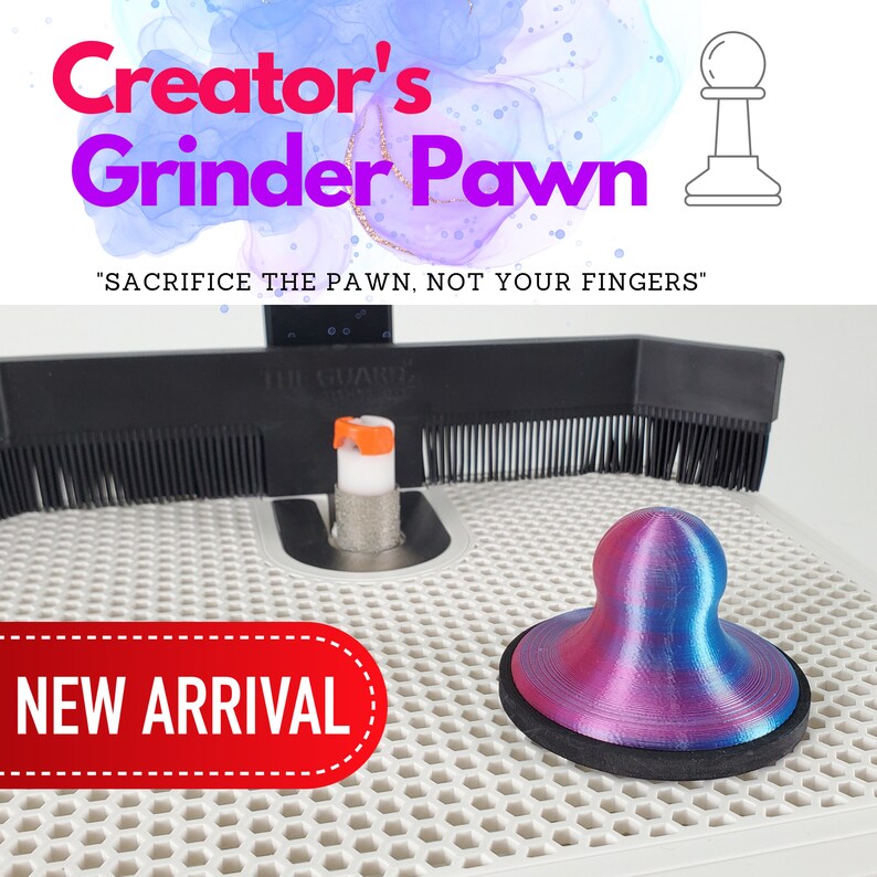 LARGE Stained Glass Grinder Pawn High Quality With Rubber Etsy