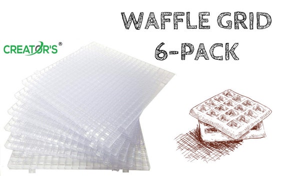 Creator's Waffle Grids - Solid Bottom Translucent/Clear Modular Surface - Glass  Cutting, Small Parts - Liquid Containment, Grow Room - For Home, Office,  Shop - Works With Creator's Products