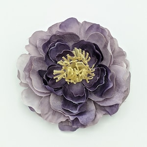 4 1/2" Variegated Purple  Dahlia Silk Flower Hair Clip,Wedding,Dance,Prom 