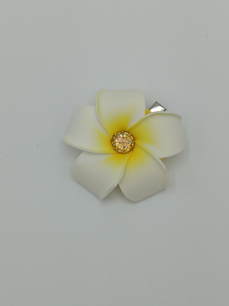 Flower Hair Clip Flower Accessory Plumeria Frangipani Etsy.de