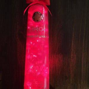 Ciroc Pomagranate Vodka Illuminated Liquor bottle.  LED Battery operated lights.