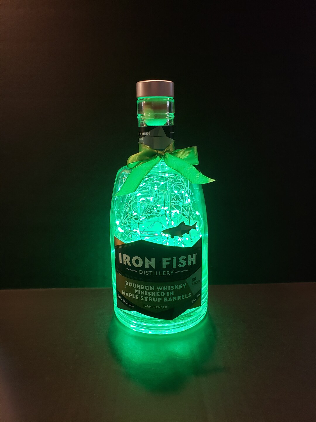 Iron Fish Bourbon Whiskey Illuminated Bottle W/ LED Lights Etsy UK