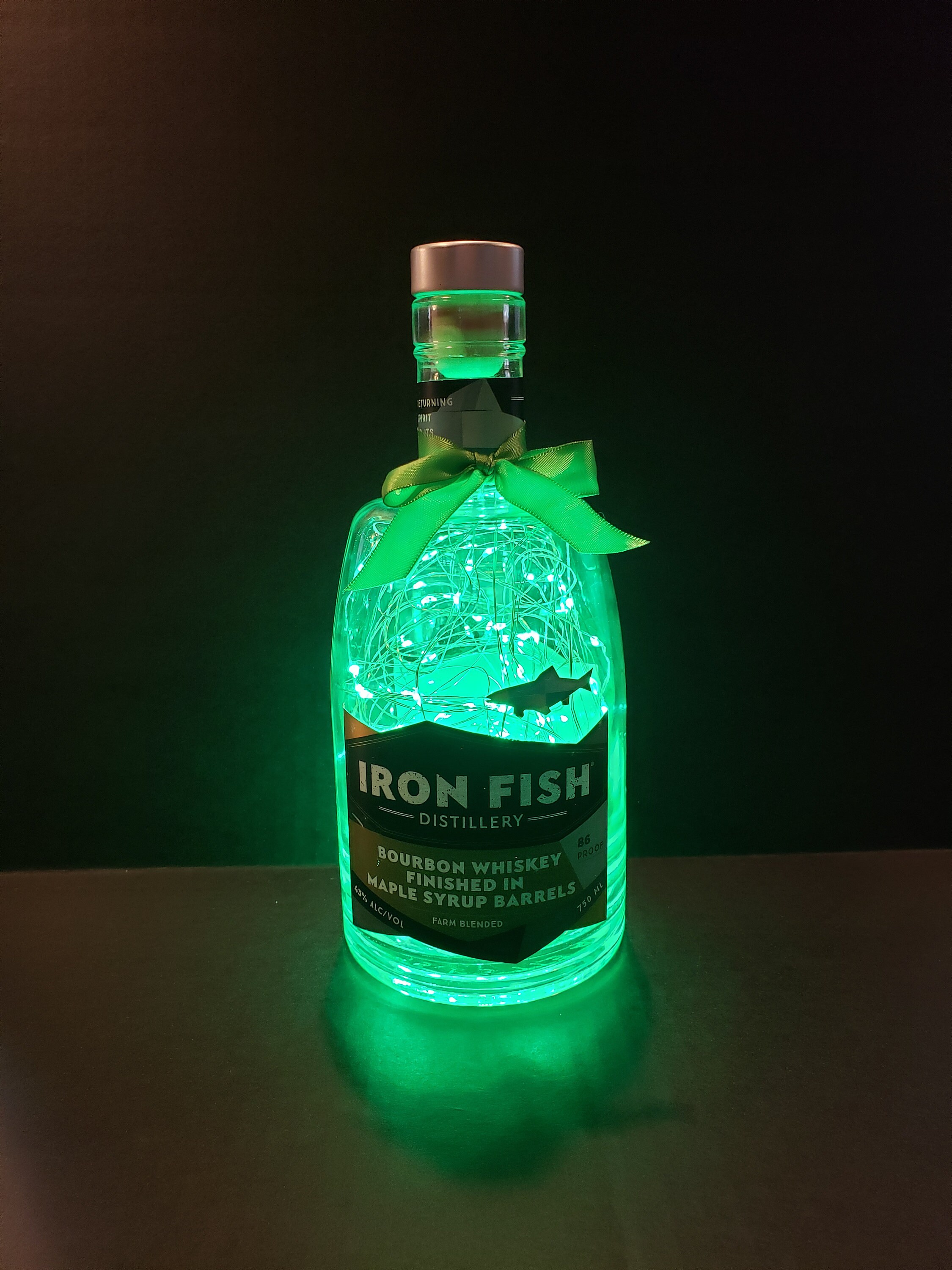 Iron Fish Bourbon Whiskey Illuminated Bottle W/ LED Lights Etsy UK