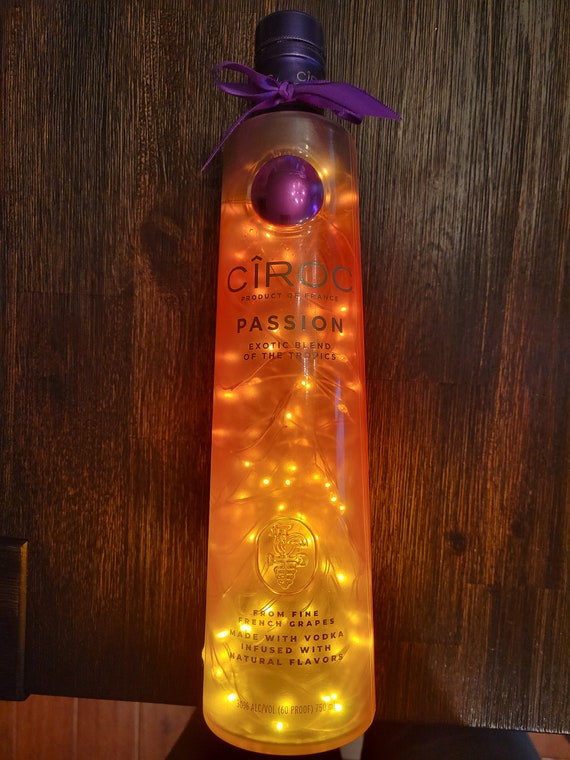 Ciroc Passion Vodka Illuminated Liquor Bottle. LED Battery Operated Lights.  