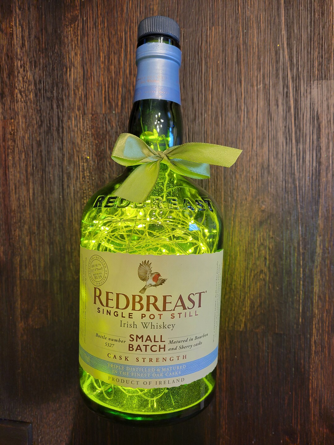 Red Breast Irish Whiskey Bottle W/ LED Lights Etsy