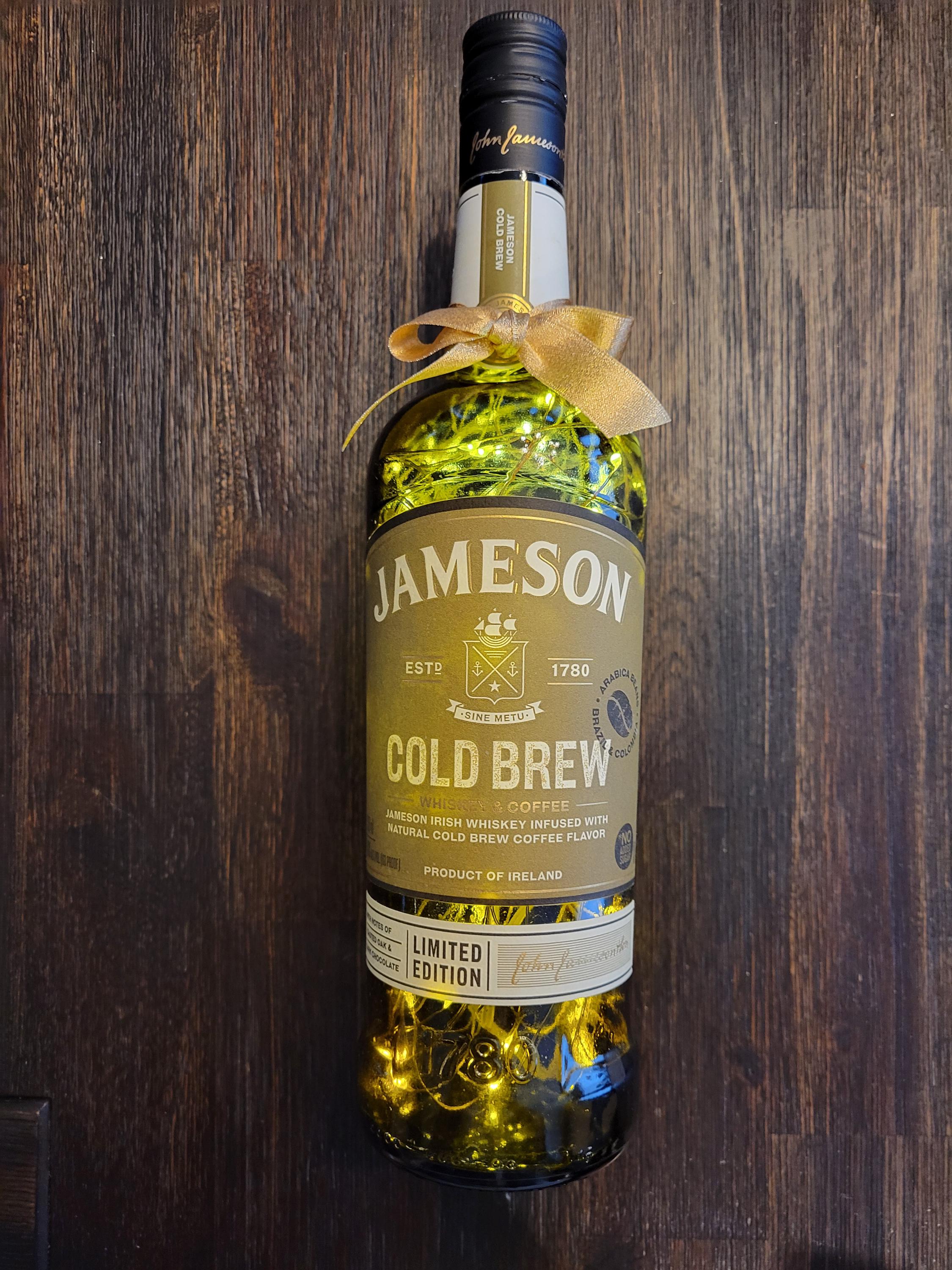 Jameson Cold Brewbirish Whiskey Infused With Coffee Liquor Bottle. LED  Battery Operated Lights. - Etsy, image size:2250x3000