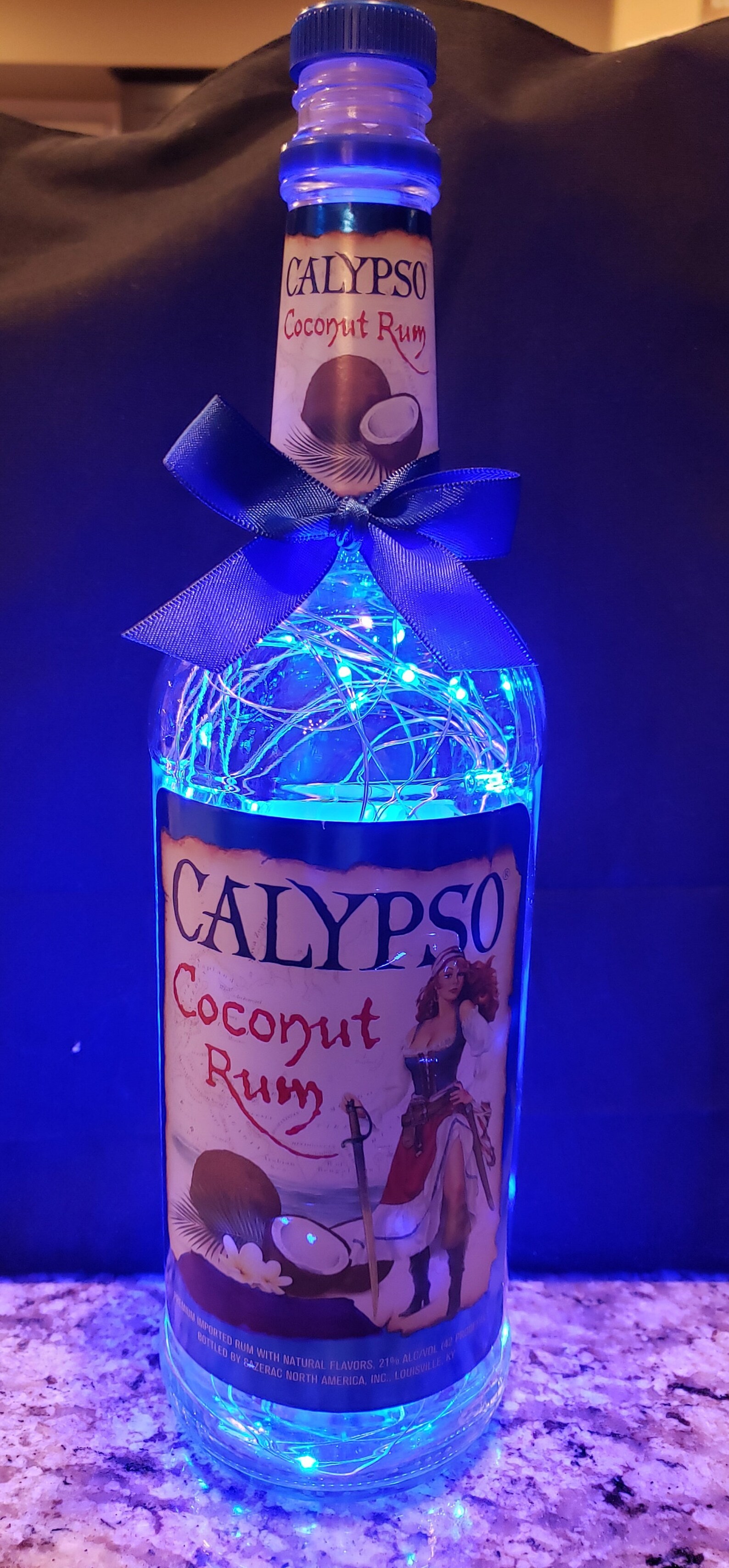 Calypso Coconut Rum LED Battery operated Blue lights. Etsy