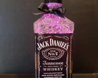 Jack Daniels Liquor Bottle. LED Battery Operated Lights. Multiple