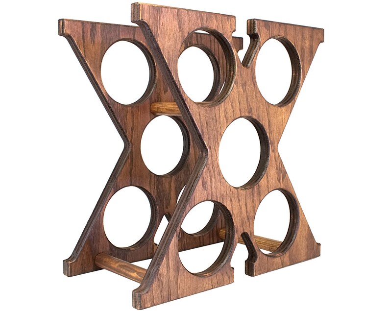 Wine Rack Letter X Monogram Wine Rack Holds 5 Bottles has Etsy