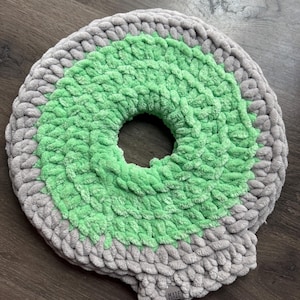 Donut Serpiente - Combinación Grande Gris y Menta