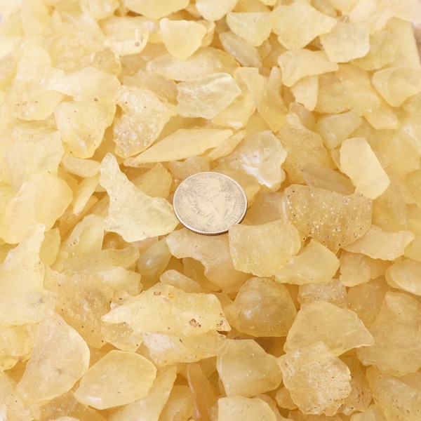 Libyan Desert Glass Loose Stone, Natural Libyan Tektite Gemstone, Rare Yellow Tektite for Sale