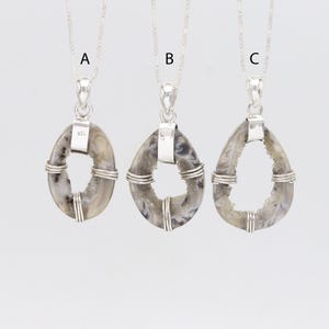 Solid Sterling Silver Necklace, Tabasco Geode Pendant Necklace, Women&#39;s Necklace, Necklace For Men, Stone Necklace, Gemstone Necklace