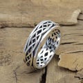 Sterling Silver Spinner Ring: Handmade Meditation Worry Fidget Ring