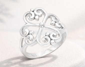 Designer Silver Ring, Statement Ring, Promise Ring, Sterling Silver Ring, Ring For Women, Ring For Girl, Silver Ring, Best Christmas Gift