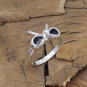Bow Ring, Minimalist Ring, Silver Women Ring, Sterling Silver Ring, Band Ring, Ring For Women, Ring For Girl, Silver Ring, Best Gift