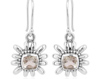 Natural Green amethyst Earring-Dangle Earring Jewelry-925 Sterling Silver Earring-Women Earring-Handmade jewelry-Bridesmaid gift