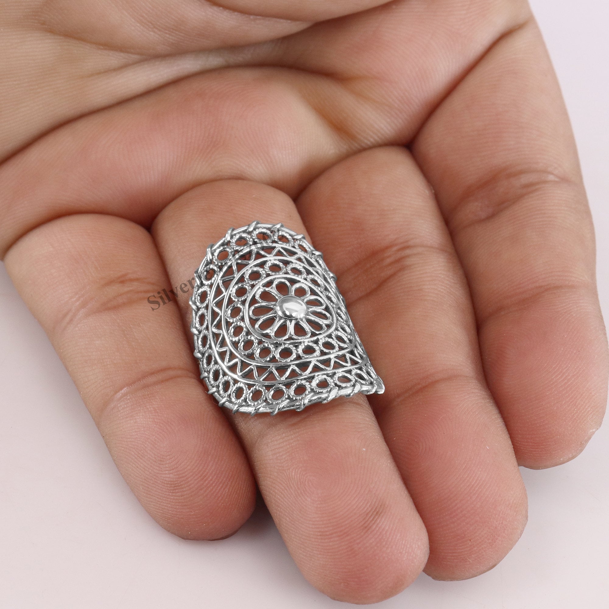 Sterling Silver Statement Ringsilver Midi Ringhandmade Etsy