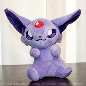 Handmade Espeon plush, fox monster plushie cosplay prop