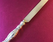 LOUIS XV sterling by Whiting Mfg Co youth knife tea knife good condition with nice old patina pretty monogram SALE Feb2019