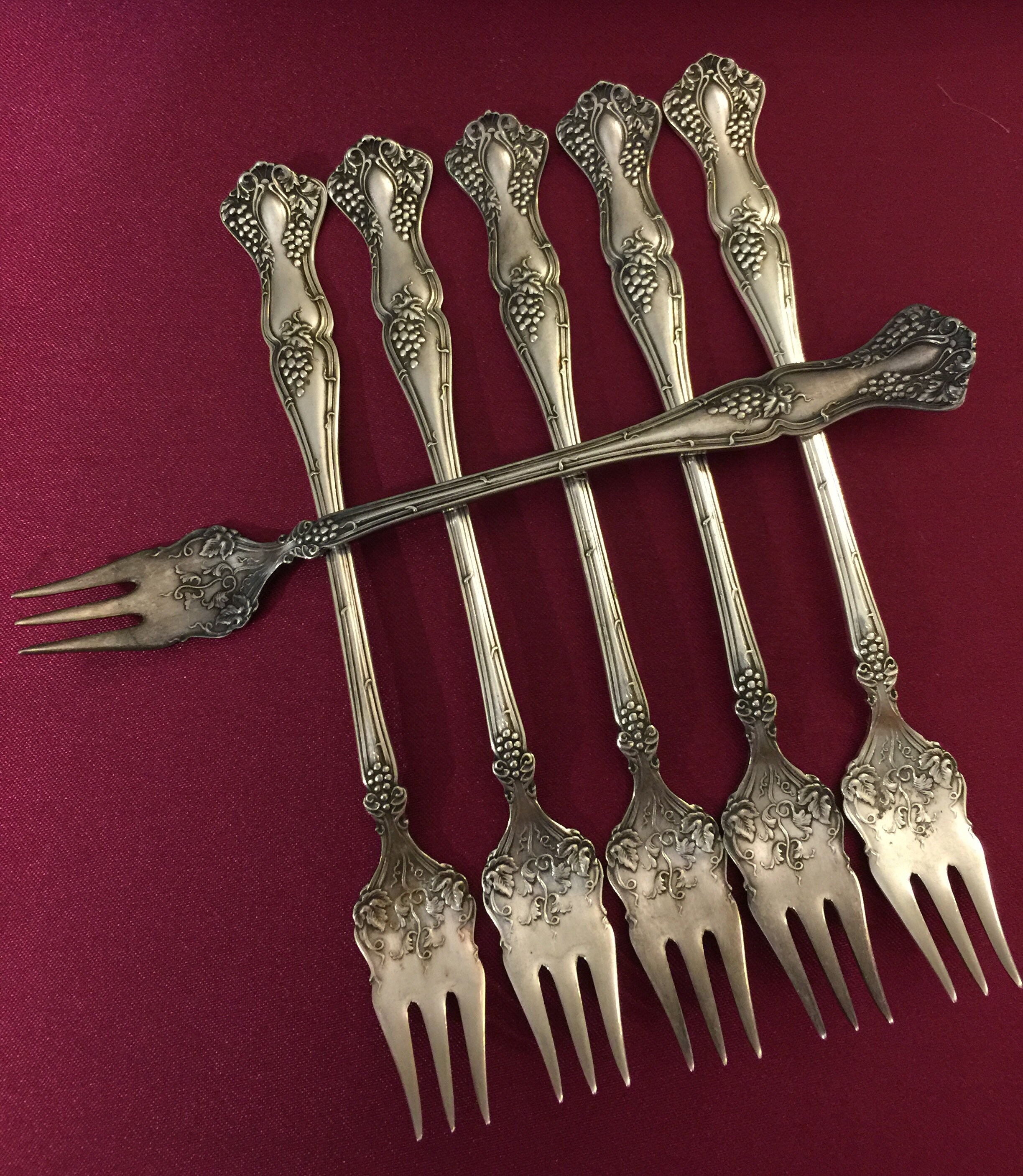 Cocktail Seafood Fork Vintage 1847 Rogers Bros First Love Silverplate IS Silver