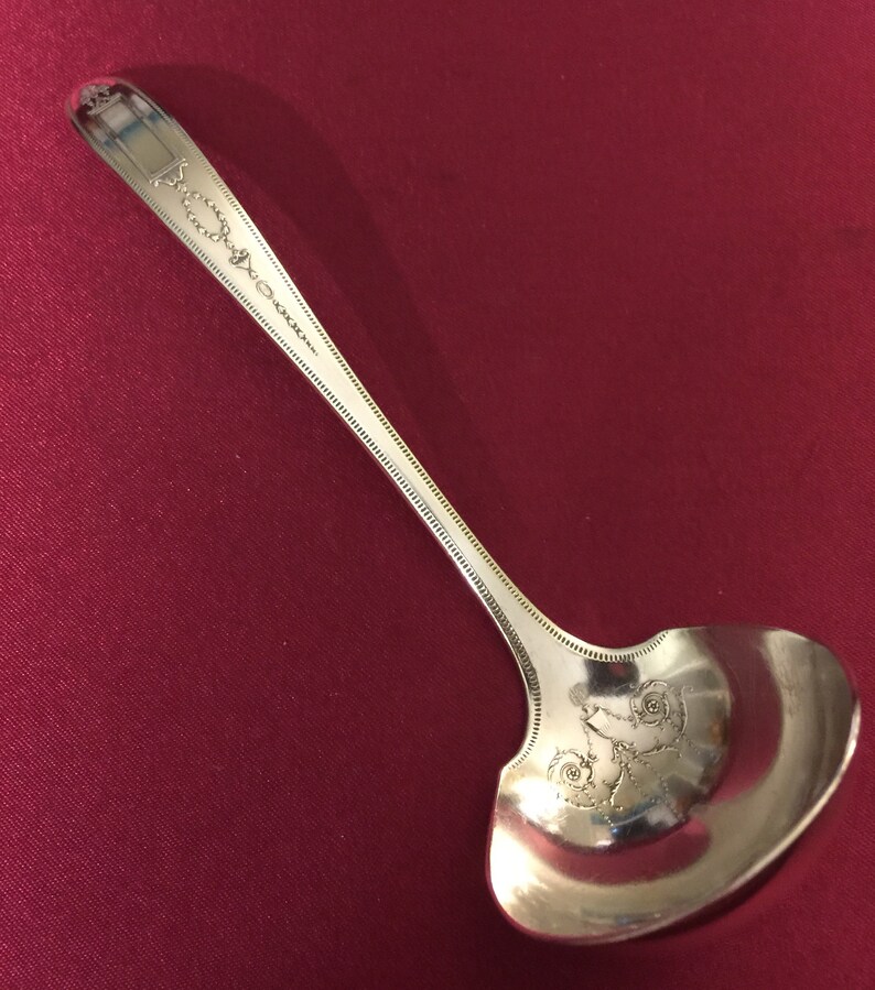 SALE May 2019 GROSVENOR by Community Silver cream and sauce ladle collectible pattern introduced 1921 Oneida brand