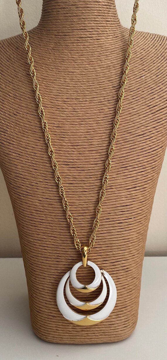 TRIFARI necklace with gold plated chain & lovely a