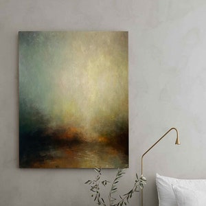 extra large wall art oversized vertical, living room wall decor, large artwork for bedroom, abstract wall art, dark ocean framed painting