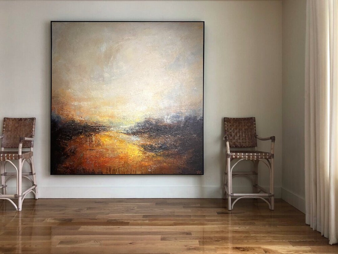 Extra Large Wall Art Oversized, Moody Wall Art, Abstract Colorful Wall