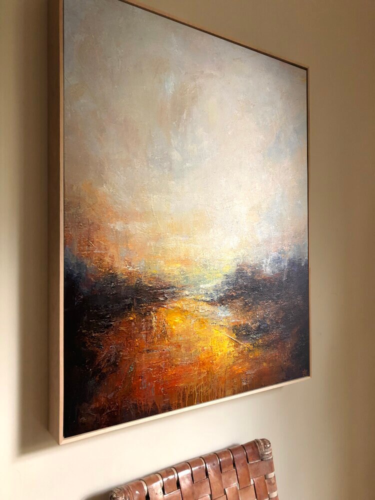 Extra Large Wall Art Oversized, Moody Wall Art, Abstract Colorful Wall