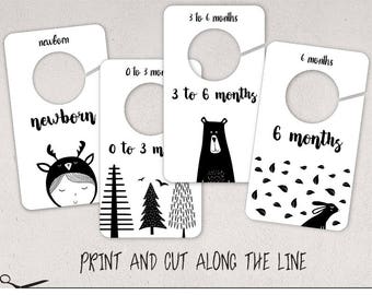Woodland Baby Closet Dividers Nursery Closet Organizer Etsy