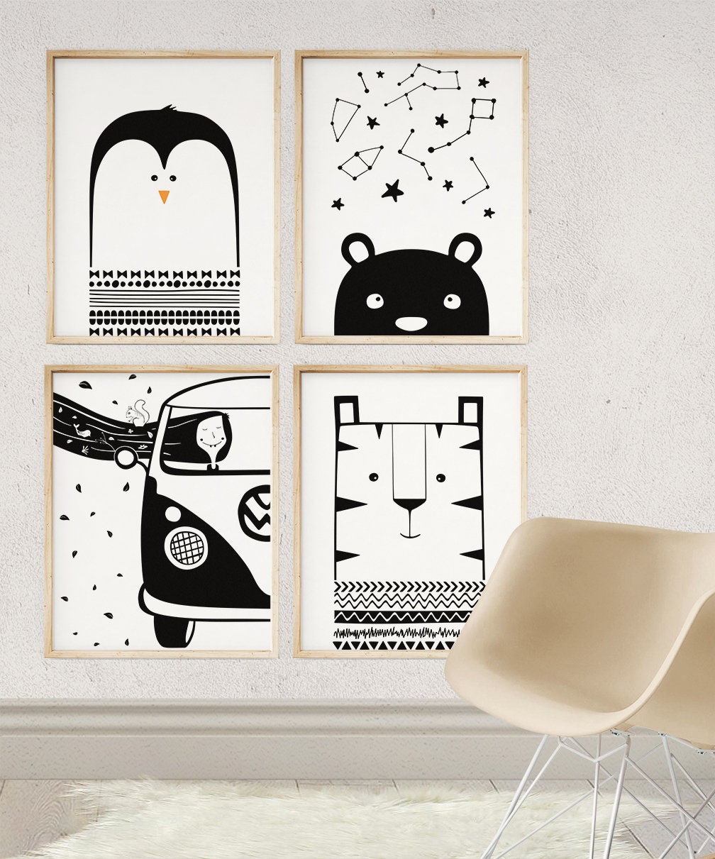 Camping Nursery Decor VW Camper Print Girly Room Decor Etsy